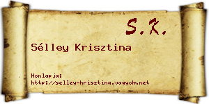 Sélley Krisztina névjegykártya