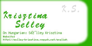 krisztina selley business card